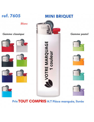 MINI BRIQUET BIC REF 7605 7605 BRIQUETS PUBLICITAIRES - ALLUME TOUT  1,09 €