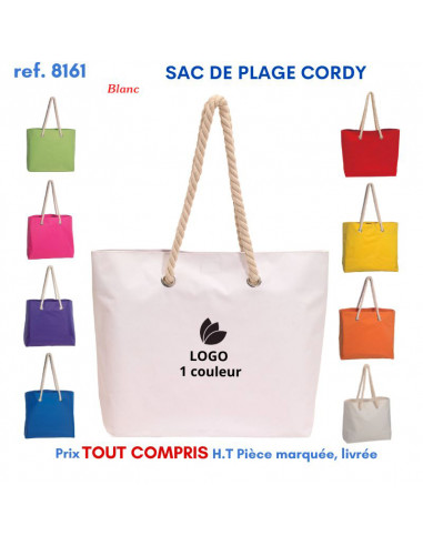 SAC DE PLAGE CORDY REF 8161 8161 LOISIRS - PLAGE : OBJET PUBLICITAIRE  7,65 €