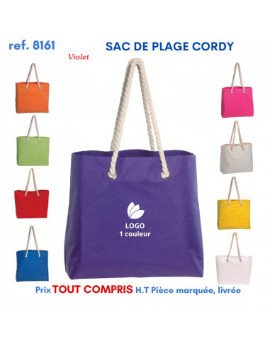 SAC DE PLAGE CORDY REF 8161 8161 LOISIRS - PLAGE : OBJET PUBLICITAIRE  7,65 €