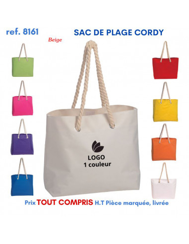 SAC DE PLAGE CORDY REF 8161 8161 LOISIRS - PLAGE : OBJET PUBLICITAIRE  7,65 €