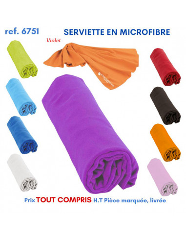 SERVIETTES EN MICROFIBRE REF 6751 6751 SERVIETTES : OBJETS ET TEXTILE PUBLICITAIRE  6,39 €