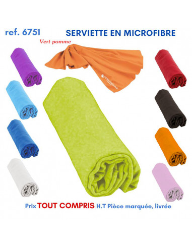 SERVIETTES EN MICROFIBRE REF 6751 6751 SERVIETTES : OBJETS ET TEXTILE PUBLICITAIRE  6,39 €