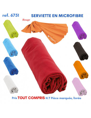 SERVIETTES EN MICROFIBRE REF 6751 6751 SERVIETTES : OBJETS ET TEXTILE PUBLICITAIRE  6,39 €