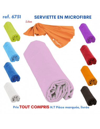 SERVIETTES EN MICROFIBRE REF 6751 6751 SERVIETTES : OBJETS ET TEXTILE PUBLICITAIRE  6,39 €