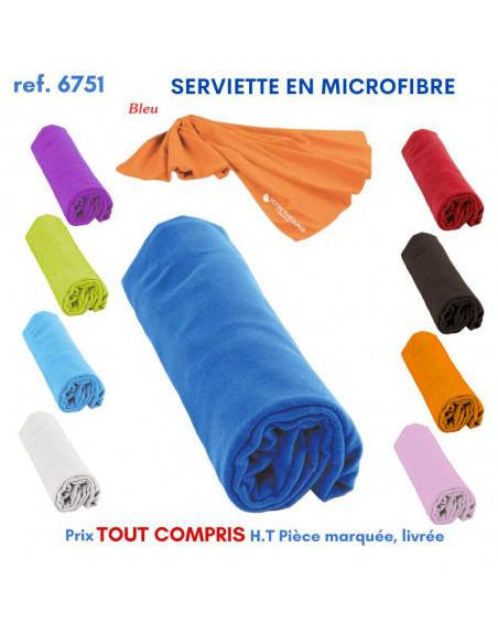 SERVIETTES EN MICROFIBRE REF 6751 6751 SERVIETTES : OBJETS ET TEXTILE PUBLICITAIRE  6,39 €