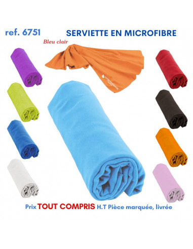 SERVIETTES EN MICROFIBRE REF 6751 6751 SERVIETTES : OBJETS ET TEXTILE PUBLICITAIRE  6,39 €