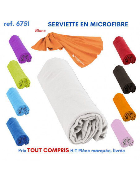 SERVIETTES EN MICROFIBRE REF 6751 6751 SERVIETTES : OBJETS ET TEXTILE PUBLICITAIRE  6,39 €