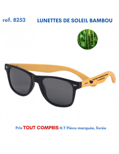 LUNETTES DE SOLEIL BAMBOU REF 8253 8253 LOISIRS - PLAGE : OBJET PUBLICITAIRE  3,99 €