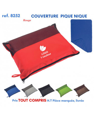 COUVERTURE PIQUE NIQUE REF 8252 8252 POLAIRE PUBLICITAIRE PERSONNALISE  9,46 €