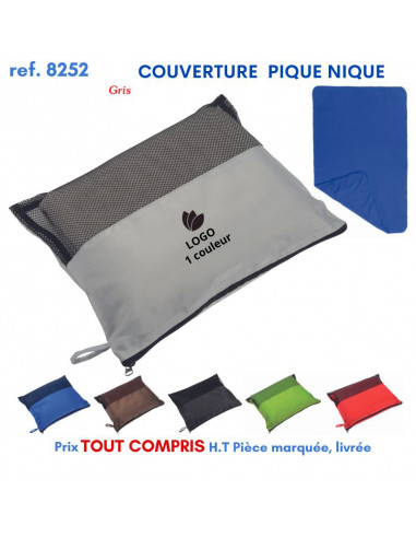 COUVERTURE PIQUE NIQUE REF 8252 8252 POLAIRE PUBLICITAIRE PERSONNALISE  9,46 €