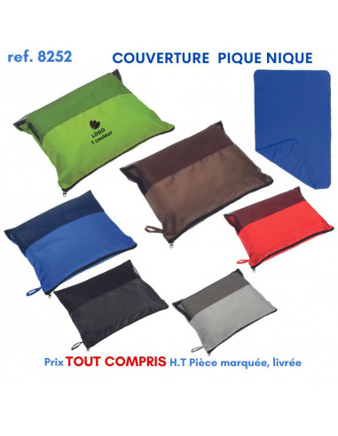 COUVERTURE PIQUE NIQUE REF 8252 8252 POLAIRE PUBLICITAIRE PERSONNALISE  9,46 €