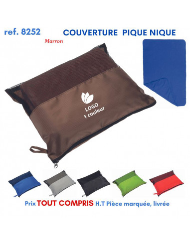 COUVERTURE PIQUE NIQUE REF 8252 8252 POLAIRE PUBLICITAIRE PERSONNALISE  9,46 €