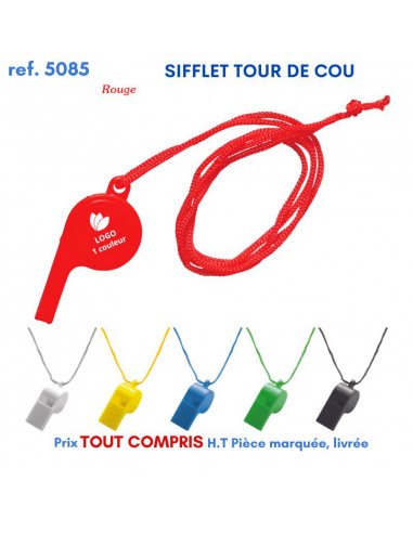 SIFFLET TOUR DE COU REF 5085 5085 SUPPORTERS : OBJETS PUBLICITAIRES  1,64 €