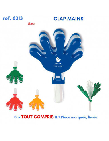 CLAP MAINS REF 6313 6313 SUPPORTERS : OBJETS PUBLICITAIRES  2,04 €