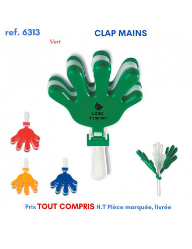 CLAP MAINS REF 6313 6313 SUPPORTERS : OBJETS PUBLICITAIRES  2,04 €