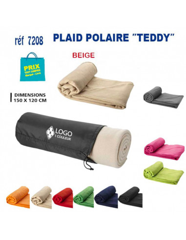 PLAID POLAIRE TEDDY REF 7208 7208 DIVERS TEXTILES  7,69 €