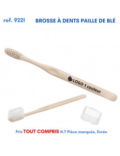 BROSSE A DENTS PAILLE DE BLÉ REF 9221 9221 VOYAGE : OBJET PUBLICITAIRE  1,15 €