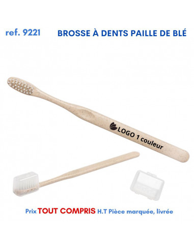 BROSSE A DENTS PAILLE DE BLÉ REF 9221 9221 VOYAGE : OBJET PUBLICITAIRE  1,15 €