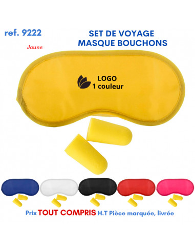 SET DE VOYAGE MASQUE BOUCHONS REF 9222 9222 VOYAGE : OBJET PUBLICITAIRE  1,97 €