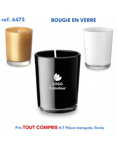 BOUGIE EN VERRE REF 6475 6475 POUR LA MAISON OBJETS PUBLICITAIRES  5,10 €