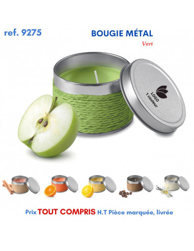 BOUGIE METAL PARFUMÉE EF 9275 9275 POUR LA MAISON OBJETS PUBLICITAIRES  4,64 €