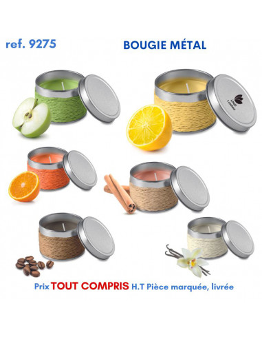 BOUGIE METAL PARFUMÉE EF 9275 9275 POUR LA MAISON OBJETS PUBLICITAIRES  4,64 €