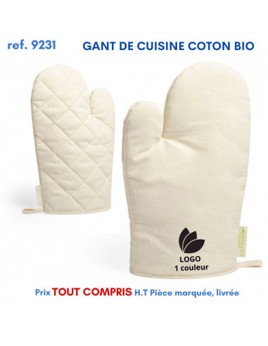 GANT DE CUISINE COTON BIO REF 9231 9231 TEXTILE PUBLICITAIRE POUR LA CUISINE  3,62 €