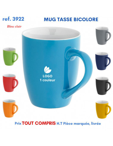 MUG TASSE BICOLORE REF 3922 3922 MUGS GOBELETS PUBLICITAIRES PERSONNALISES  7,98 €