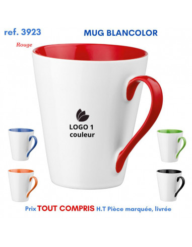 MUG BLANCOLOR REF 3923 3923 MUGS GOBELETS PUBLICITAIRES PERSONNALISES  7,86 €