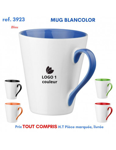 MUG BLANCOLOR REF 3923 3923 MUGS GOBELETS PUBLICITAIRES PERSONNALISES  7,86 €