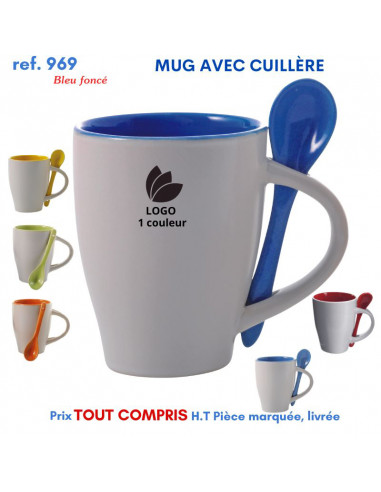 MUG AVEC CUILLERE REF 969 969 MUGS GOBELETS PUBLICITAIRES PERSONNALISES  6,08 €