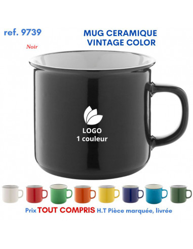 MUG CERAMIQUE VINTAGE COLOR REF 9739 9739 MUGS GOBELETS PUBLICITAIRES PERSONNALISES  7,12 €