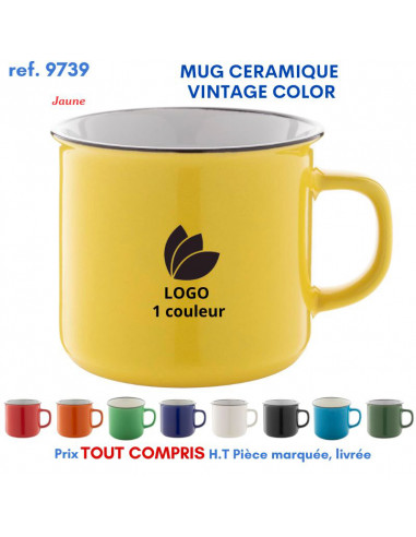 MUG CERAMIQUE VINTAGE COLOR REF 9739 9739 MUGS GOBELETS PUBLICITAIRES PERSONNALISES  6,62 €