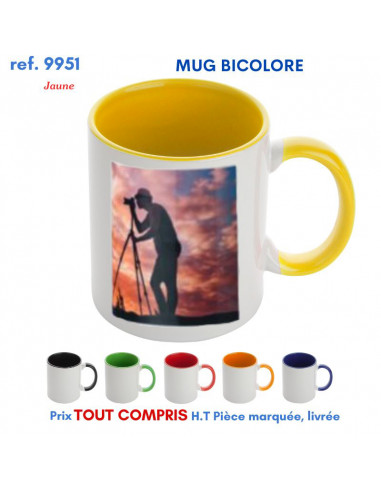 MUG BICOLORE REF 9951 9951 MUGS GOBELETS PUBLICITAIRES PERSONNALISES  7,24 €