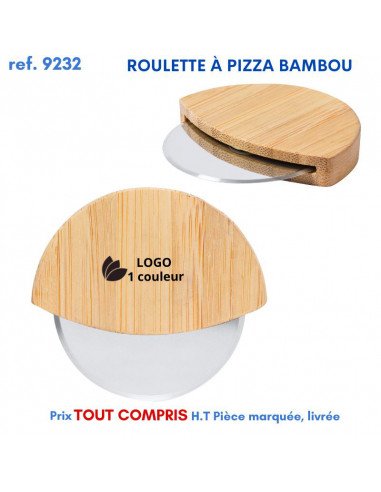 ROULETTE A PIZZA BAMBOU REF 9232 9232 ARTICLES PUBLICITAIRES POUR LA PIZZA PERSONNALISES  3,61 €