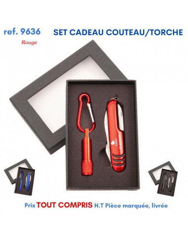 SET CADEAU COUTEAU TORCHE REF 9636 9636 OUTILS PUBLICITAIRES  7,01 €