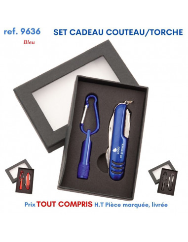 SET CADEAU COUTEAU TORCHE REF 9636 9636 OUTILS PUBLICITAIRES  7,01 €