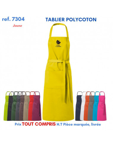 TABLIER DE CUISINE POLYCOTON REF 7304 7304 TABLIERS DE CUISINE PERSONNALISES PUBLICITAIRES  8,79 €