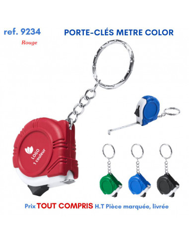 PORTE CLES METRE COLOR REF 9234 9234 PORTE CLES PLASTIQUE  2,22 €