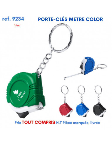 PORTE CLES METRE COLOR REF 9234 9234 PORTE CLES PLASTIQUE  2,22 €