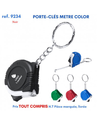 PORTE CLES METRE COLOR REF 9234 9234 PORTE CLES PLASTIQUE  2,22 €