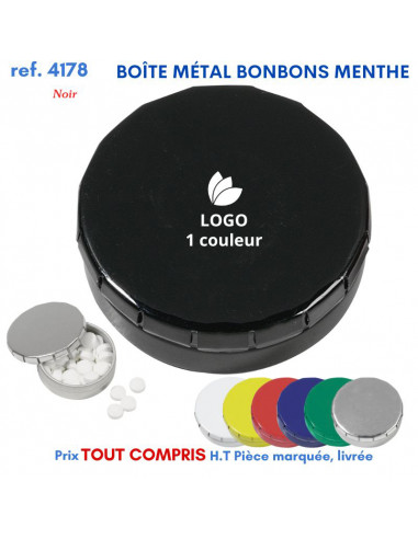 BOITE METAL BONBONS MENTHE REF 4178 4178 JEUX - ENFANTS : OBJETS PUBLICITAIRES  2,28 €