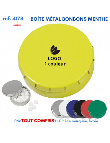 BOITE METAL BONBONS MENTHE REF 4178 4178 JEUX - ENFANTS : OBJETS PUBLICITAIRES  2,28 €