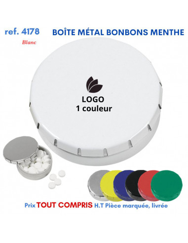 BOITE METAL BONBONS MENTHE REF 4178 4178 JEUX - ENFANTS : OBJETS PUBLICITAIRES  2,28 €