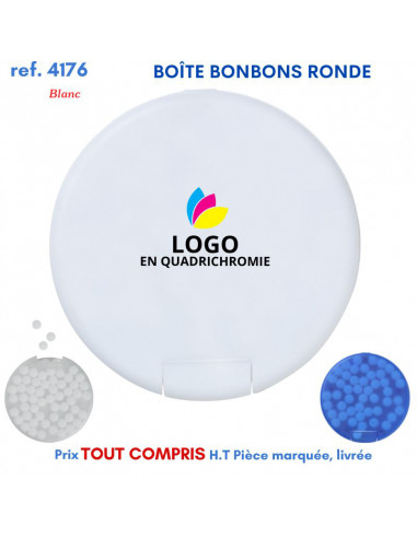 BOÎTE DE BONBONS RONDE REF 4176 4176 JEUX - ENFANTS : OBJETS PUBLICITAIRES  2,25 €