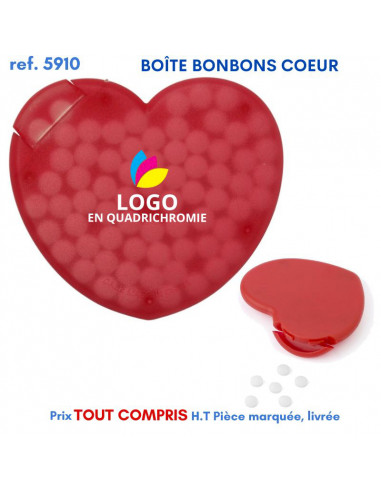 BOÎTE BONBONS COEUR REF 5910 5910 JEUX - ENFANTS : OBJETS PUBLICITAIRES  2,17 €