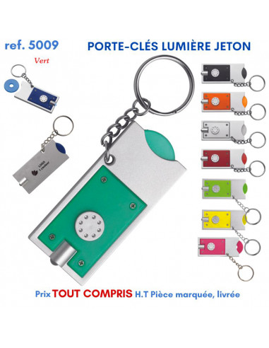 PORTE CLES LUMIERE JETON REF 5009 5009 PORTE CLES PLASTIQUE  1,14 €