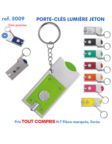 PORTE CLES LUMIERE JETON REF 5009 5009 PORTE CLES PLASTIQUE  1,29 €