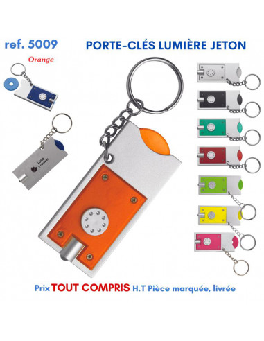 PORTE CLES LUMIERE JETON REF 5009 5009 PORTE CLES PLASTIQUE  1,14 €