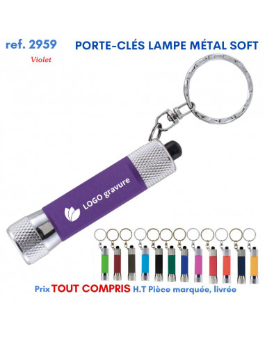 PORTE CLES LAMPE METAL SOFT REF 2959 2959 PORTE- CLES PUBLICITAIRES  2,26 €